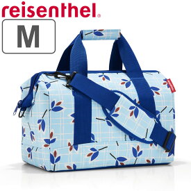 ボストンバッグ reisenthel ALLROUNDER M LEAVES BLUE （ バッグ ライゼンタール オールラウンダー トラベルバッグ レディース 旅行 ショルダーベルト付き がま口 旅行バッグ ジム 1泊 2泊 メンズ おしゃれ 大きく開く カバン ）【3980円以上送料無料】