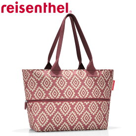 ショッピングバッグ reisenthel SHOPPER E1 DIAMONDS ROUGE （ トートバッグ エコバッグ バッグ レディース ライゼンタール かばん 鞄 カバン 手提げ 柄 マチ広 ファスナー式 ポケット付き おしゃれ ）【3980円以上送料無料】