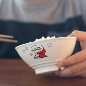 飯碗 11cm トライ食器 プラスチック ( 食洗器対応 茶碗 お茶碗 ご飯茶碗 茶わん ライスボウル 子ども用 スヌーピー 子供 子ども キッズ メラミン製 持ちやすい シンプル キャラクター SNOOPY )