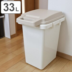 ゴミ箱 33L ワンハンドパッキンペール ( 45L袋対応可 45リットルゴミ袋対応 ごみ箱 防臭 パッキン ロック付き ダストボックス 屋外 連結 ふた付き 大容量 臭い 漏れ にしくい 分別 キッチン 生
