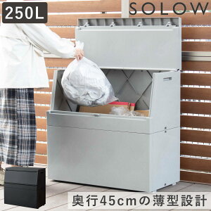 �y���r���[���T�t���z �S�~�� SOLOW 250L �o�����ꂪ�X���[�Y�ȉ��O�X�g�b�J�[ �i ��^ ���ݔ� �X���� ���O ���݂΂� �_�X�g�{�b�N�X �v���X�`�b�N �ӂ��t�� ���s45cm �y�� ��e�� ��z�{�b�N�X 
