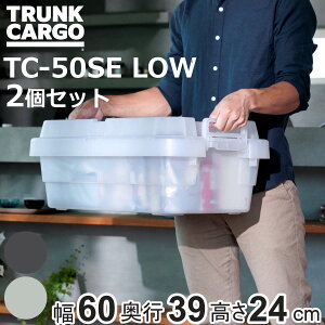 ���[�{�b�N�X �g�����N�J�[�S EASY GRIP �����i 30L TC-50SE LOW 2�Z�b�g �i ��60×���s39×����24cm �N���A�^�C�v �N���A ���X ����� ���[�P�[�X �{�b�N�X ��䔠 �t�^�t�� �P�[�X �X�g�b�N �X�g�b�J