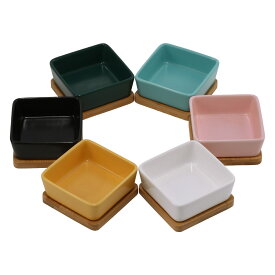 フードボウル ループ ディッシュ ピッコロ 陶器 犬 猫 ペット （ ペット用 食器 餌入れ エサ皿 トレイ付 小動物 ペット用品 おしゃれ 食洗機対応 食洗機OK ペットフード ドッグフード シンプル 小さめ ）【3980円以上送料無料】