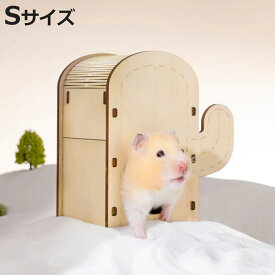 ケージ ハムスター ミオファン DIYハウス カクタス S （ ハムスターケージ 小動物用ケージ 小動物用 遊び場 ペット 飼育 ハウス DIY 小動物用ハウス 木製 簡単組立 工作 ボックス入り プレゼント ペット用品 ）【3980円以上送料無料】