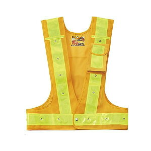 多機能LEDベスト 黄/黄 LED発光色/赤 ( 安全ベスト 安全用品 工事用品 作業用品 業務用 ベスト 反射 )【3980円以上送料無料】