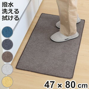 キッチンマット PallyPally 47×80cm 撥水加工 洗濯機可 ( マット キッチンラグ インテリアマット 台所マット 水に強い 洗える 薄手 マルチマット 玄関マット ラグマット 玄関 洗面所 室内 ラグ
