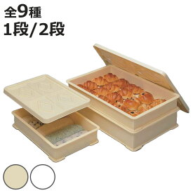 もち箱 フードテナー （ クリア フタ 本体 1段 2段 30×45×8cm 38×57×8cm 38×57×10cm 蓋付き 蓋無し 餅箱 餅ばこ もちばこ フードコンテナー 保存容器 プラスチック ふた付き 餅用 No.10 No.20 専用 フードコンテナ パン 餅 ）【3980円以上送料無料】