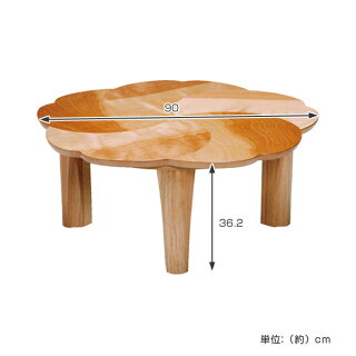 家具調こたつ座卓折りたたみ円形木製コタツチェリー直径90cm