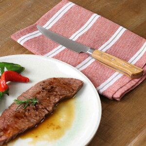 ステーキナイフ 22.5cm 濃州正宗作 オリーブウッド ステンレス ( 食洗機対応 カトラリー ナイフ ステンレス製 木製ハンドル ステーキ 肉料理 平刃 日本製 おしゃれ )【3980円以上送料無料】