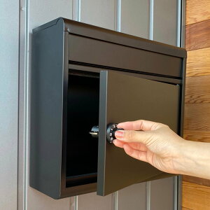 郵便ポスト 片手で開閉ポスト ダイヤル錠付 横開き 壁掛け グリーンライフ ( 郵便 郵便受け ポスト POST 新聞受け メールボックス ダイヤルロック A4サイズ mailbox MAILBOX )【3980円以上送料無