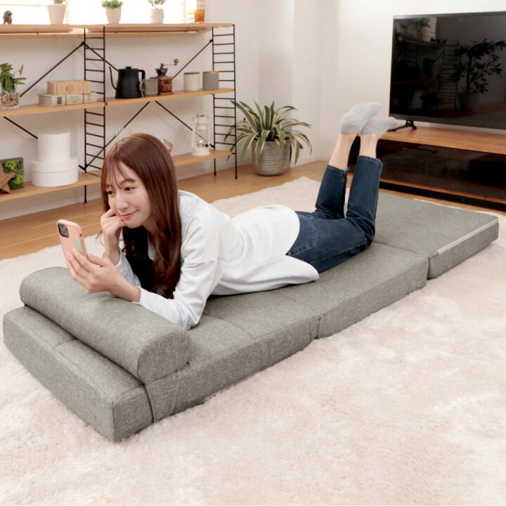 楽天市場】座椅子 3つのスタイルに変化 ソファベッド （ 3WAY ソファ 