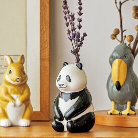 花瓶 ペン立て フラワー&ペンスタンド 動物 （ 花ビン 花びん ベース フラワースタンド ペンスタンド 鉛筆立て 収納 机上 ペンたて ペン 花 飾る 花入れ アニマル ウサギ パンダ ハシビロコウ ）【3980円以上送料無料】