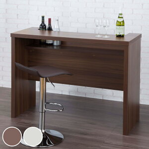 カウンターテーブル 幅120cm 収納付き 木目調 ( 送料無料 バーテーブル ハイテーブル バーカウンター カウンターデスク 背面収納付き 棚付き PCデスク パソコンデスク ディスプレイ ボトルホ