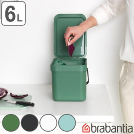 brabantia ゴミ箱 6L ソート＆ゴー ウェイストビン ふた付き （ 送料無料 ごみ箱 ブラバンシア ダストボックス ごみばこ 6リットル おしゃれ 壁掛け シンク下 卓上 蓋 ふた キッチン リビング 収納 小さい 取っ手 付き ） 【3980円以上送料無料】