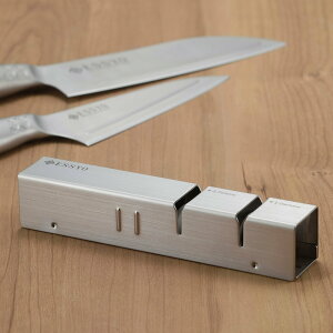 包丁研ぎ 越匠 ダブルシャープナー 日本製 ( シャープナー 包丁研ぎ器 ダイヤモンド セラミック 簡単 両刃用 包丁 砥石 研ぎ器 包丁磨き 荒研ぎ 仕上げ研ぎ メンテナンス おしゃれ )【3980