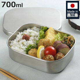 ランチボックス 700ml TSUBAME ステンレス 弁当箱 M 日本製 （ お弁当箱 女子 男子 大人 子供 1段 一段 ステンレス製 パッキン付き 弁当 お弁当 ベルト付き ランチベルト 1段弁当 ）【3980円以上送料無料】