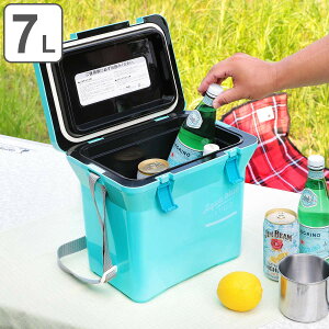 クーラーボックス 7L アクアブルー ハードタイプ ( クーラーBOX ハード 保冷 保温 クーラーバッグ アウトドア バーベキュー BBQ キャンプ 釣り ショルダーベルト付き ) 【3980円以上送料無料
