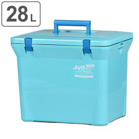 クーラーボックス 28L アクアブルー ハードタイプ （ 送料無料 クーラーBOX ハード 保冷 保温 クーラーバッグ アウトドア バーベキュー BBQ キャンプ 釣り ショルダーベルト付き ） 【3980円以上送料無料】