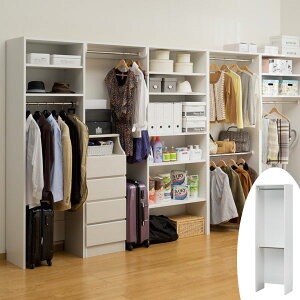 壁面収納 ハンガーラック 2段 ポルターレクローク 幅60cm ( 送料無料 収納ラック ブレザー オープンラック 整理棚 クローゼット 突っ張り プチリフォーム 衣類収納 高さ2m ウォークインクロ