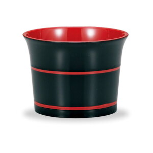 つゆ入れ そばちょこ そば猪口 桶型 黒内朱 ( 蕎麦猪口 蕎麦ちょこ 蕎麦つゆ入れ 小鉢 和食器 丈夫 軽い 麺つゆ めんつゆ 日本製 和風 おしゃれ 来客用 )【3980円以上送料無料】