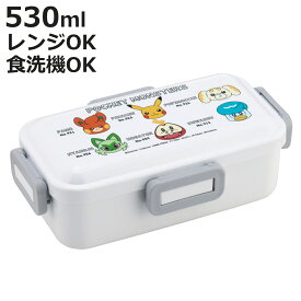 弁当箱 1段 530ml 抗菌ふわっと弁当箱 ポケモン フェイス （ ランチボックス 食洗機対応 レンジ対応 一段 抗菌 ドーム型 4点ロック 日本製 仕切り付き 銀 AG 抗菌加工 食洗機OK レンジOK お弁当 弁当 一段弁当 ）【3980円以上送料無料】