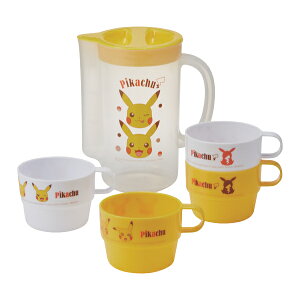 コップ アウトドア ケース付 ピカチュウ ポケットモンスター スタッキングコップ 4個入 ( ポケモン 4個 セット プラカップ カップ 持ち手付き 子供 ピッチャー プラスチック 軽い 割れにく