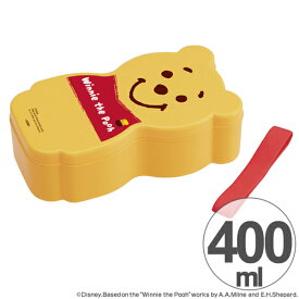 お弁当箱 ダイカットスリム1段ランチボックス くまのプーさん 400ml （ 弁当箱 ランチボックス プラスチック 子供用お弁当箱 プラスチック製 仕切り付き プーさん ディズニー キャラクター グッズ ） 【3980円以上送料無料】