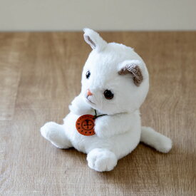 ぬいぐるみ potte 白猫 猫 （ ヌイグルミ ねこ ネコ 動物 雑貨 インテリア アニマル グッズ ベビー 赤ちゃん プレゼント ギフト かわいい 縫いぐるみ 人形 手乗り 小さい 癒しグッズ 子ども キッズ 出産祝い 女の子 男の子 ） 【3980円以上送料無料】