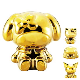 貯金箱 ゴールド サンリオ マネーバンク （ クロミ シナモロール キティ マイメロ グッズ 貯金 子供 陶器 かわいい キャラクター 小学生 お金 金運 インテリア マネーボックス コイン お小遣い おこづかい 管理 ）【3980円以上送料無料】