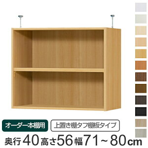 専用 上置き棚 タフ棚板 type56 オーダー本棚 奥行40cm 幅71-80cm用 ( 送料無料 オーダーメイド 天井つっぱり 本棚 多目的ラック セミオーダー 突っ張り棚 ) 【3980円以上送料無料】