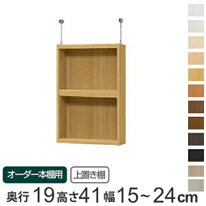 専用 上置き棚 標準棚板 type41 オーダー本棚 奥行19cm 幅15-24cm用 ( 送料無料 オーダーメイド 天井つっぱり 本棚 収納棚 セミオーダー ) 【3980円以上送料無料】