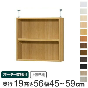 専用 上置き棚 標準棚板 type56 オーダー本棚 奥行19cm 幅45-59cm用 ( 送料無料 オーダーメイド 天井つっぱり 本棚 収納棚 セミオーダー ) 【3980円以上送料無料】