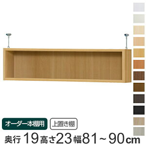 専用 上置き棚 標準棚板 type23 オーダー本棚 奥行19cm 幅81-90cm用 ( 送料無料 オーダーメイド 天井つっぱり 薄型 スリム 本棚 収納棚 セミオーダー ) 【3980円以上送料無料】