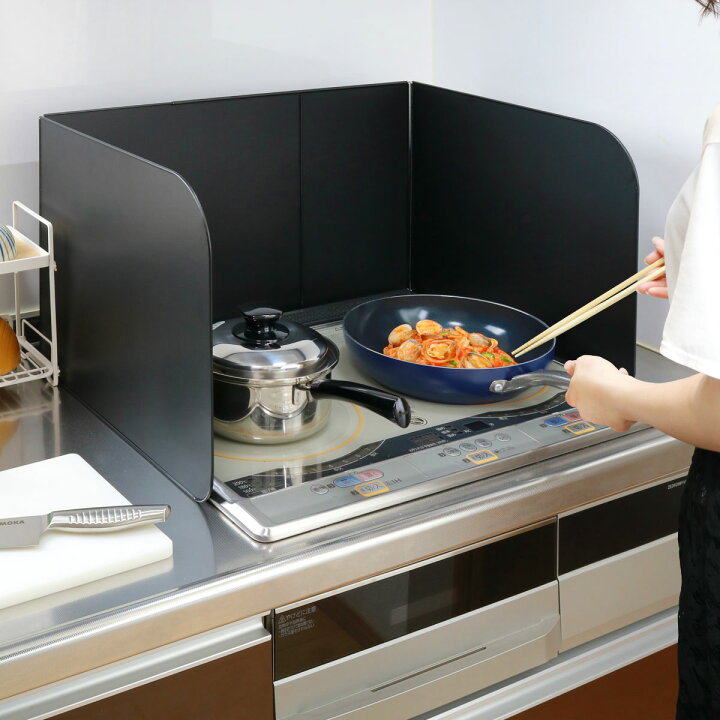 楽天市場】レンジガード フッ素コート システムキッチンガード 3面 