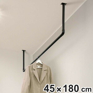 室内物干し DRY・WAVE 天井付U型ハンギングパイプ 物干し 約 45×180cm ( 天井付け物干し U型 ハンギングパイプ ドライ・ウェーブ 日本製 ハンガーパイプ カット可 天井 吊り下げ 45×180 収納 ディ