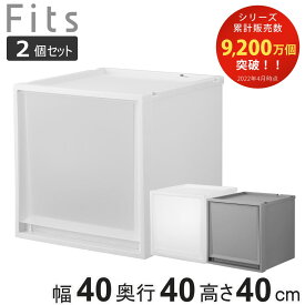 収納ケース 同色2個セット Fits フィッツ フィッツケース FC40-4040 （ 幅40×奥行40×高さ40cm 収納 ケース 衣類収納 積み重ね 収納ボックス 衣装ケース クローゼット収納 引き出し 衣類ケース 洗面所 小物収納 プラスチック ）【3980円以上送料無料】