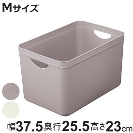 小物入れ 樹脂と暮らす R100 STORAGE CASE M 収納 （ 幅37.5×奥行25.5×高さ23cm ケース ボックス A4サイズ プラスチック 日本製 小物収納 深型 リサイクル材 持ち手付き キッチン デスク周り ストッカー インナーボックス ）【3980円以上送料無料】