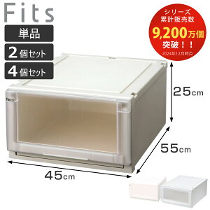 収納ケース Fits フィッツケース アドバンス 4525 クローゼット 幅45×奥行55×高さ25cm 単品 2個セット 4個セット ( フィッツ 収納 収納ボックス プラスチック 日本製 衣装ケース 天馬 押し入れ