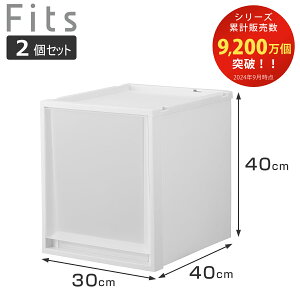 収納ケース 同色2個セット Fits フィッツケース マルチ 40-30L ( 幅30×奥行40×高さ40cm 収納 ケース 衣類収納 積み重ね 収納ボックス 衣装ケース クローゼット収納 引き出し 衣類ケース 洗面所