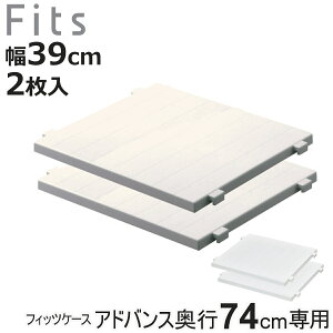 専用棚 フィッツケース アドバンス L 奥行74cm専用 ハーフ棚 同色2枚入 Fits フィッツ ( フィッツユニット 対応 棚 幅39cm 専用パーツ オプション 収納 日本製 収納ケース 衣装ケース 天馬 ユニ