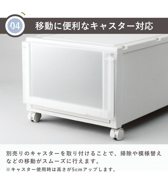 楽天市場】収納ケース 4個セット 幅35×奥行55×高さ25cm Fits フィッツ 