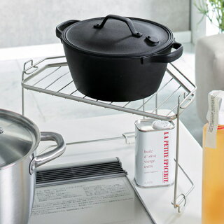 楽天市場 キッチンコーナーラック フッ素コートコーナーラック