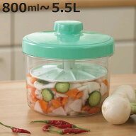 漬物容器 800ml～5.5L 丸型 角型 即席つけもの器 マミー 重石不要 （ 漬け物容器 つけもの容器 野菜漬け …