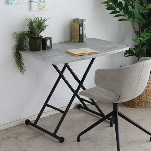 ローテーブル おしゃれ 小さめ 昇降 車輪付き 幅90cm ( センターテーブル リビングテーブル デスク 机 リフトテーブル サイドテーブル ストーン調 高級感 グレー 完成品 )【3980円以上送料無