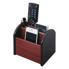 小物収納 コンパクトデスクラック 回転式 リモコンスタンド （ リモコンラック デスク収納 幅14×奥行11.4×高さ13.5cm 卓上収納 回転ラック 360度 仕切り付き ペン立て 収納 スマートフォン 小物入れ 文房具 眼鏡 小物収納 ）【3980円以上送料無料】