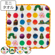 ミニタオル はらぺこあおむし 15×15cm （ ハンドタオル タオル 手拭き タオルハンカチ 綿100 ガーゼ パ…