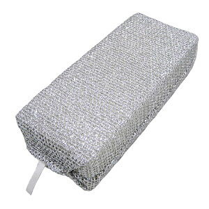 バススポンジ アルミ BIG ( バスクリーナー 風呂用スポンジ お風呂ブラシ 大きめ スポンジクリーナー 風呂そうじ スポンジ 風呂用品 掃除用ブラシ 浴槽 浴室 ふろ掃除 バスルーム ) 【3980円