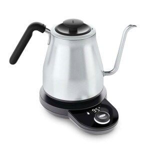 OXO オクソー ON 温度調整機能 タイマー付き 電気ドリップケトル 1.1L ( コードレスケトル ステンレス製ケトル 電気ケトル 保温機能付き コーヒーポット ステンレスケトル 安全設計 卓上ポッ