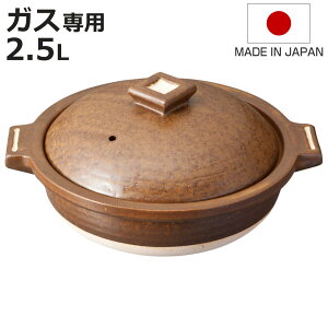 土鍋 2.5L 直火専用 Hangout 電子レンジ対応 オーブン対応 日本製 4人用鍋 ( ハングアウト 信楽焼 ガス火対応 卓上鍋 両手鍋 鍋 深型 オーブン調理 一人用 直火土鍋 季節鍋 大きい 小鍋 深型土鍋