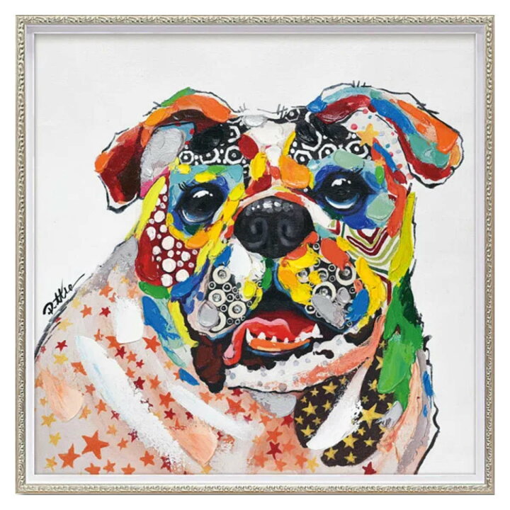 楽天市場】アートパネル オイルペイントアート 『BOSS』 63×63cm 